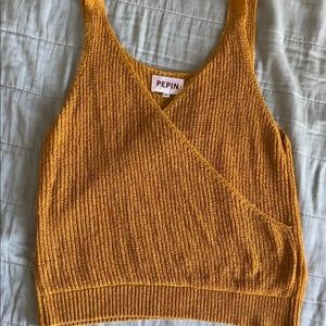 Woven Wrap Tank Top
